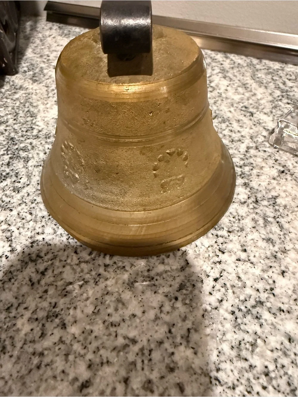 Swiss Brass Cowbell with Iron Handle